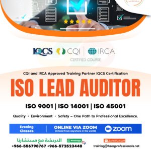 CQI and IRCA - IMS Lead Auditor Courses - Any two Standards from ISO 9001, ISO 14001 & ISO 45001 (English)