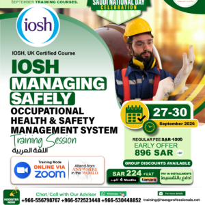 IOSH Managing Safely (Arabic Language) - دورة الإدارة الأمنة IOSH باللغة العربية
